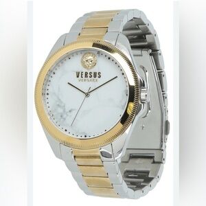 Versus Versace Gold Silver Two Tone Marble Dial Women's Watch‎ VSPBE1618